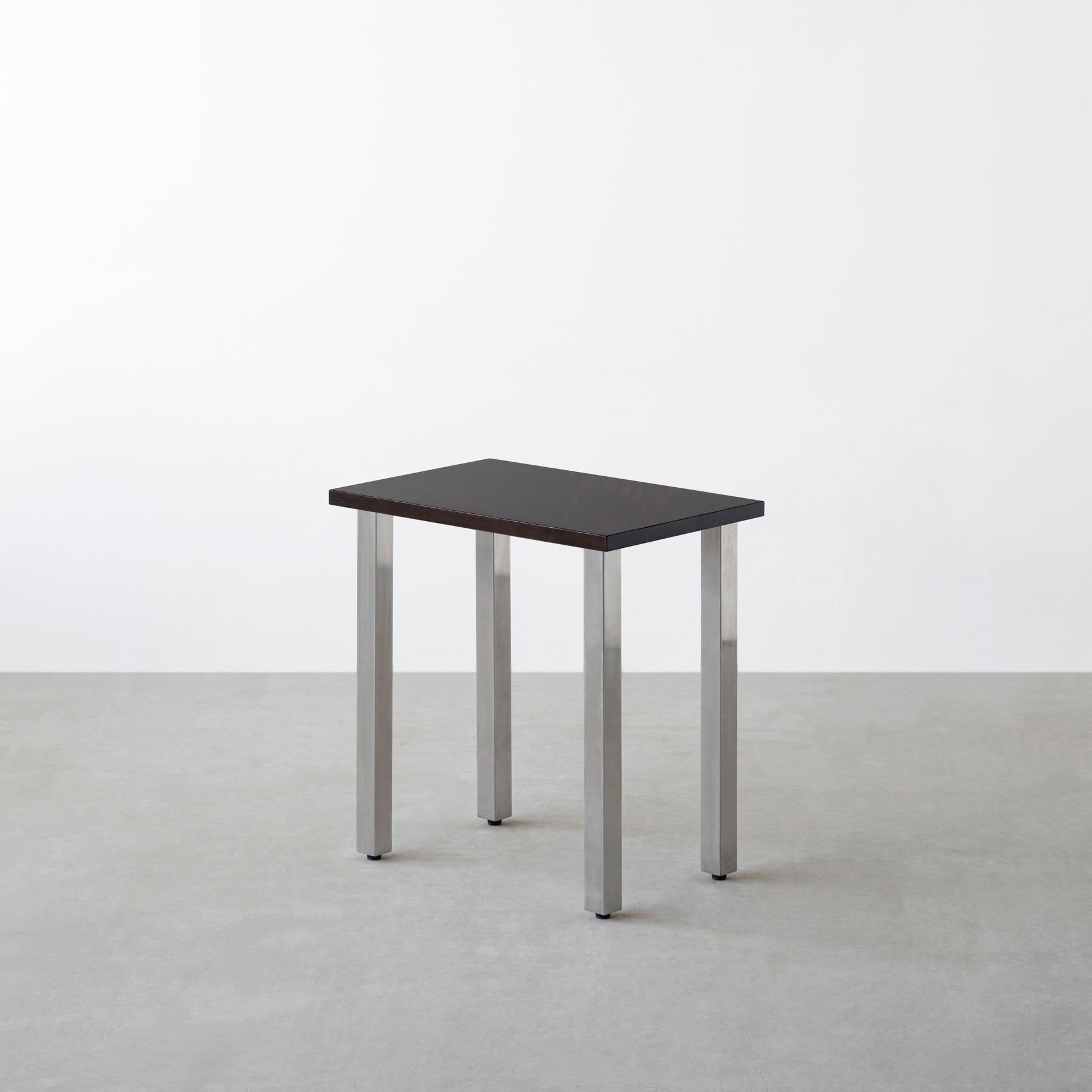 THE TABLE / コンパクトデスク ラバーウッド ブラックブラウン × Stainless