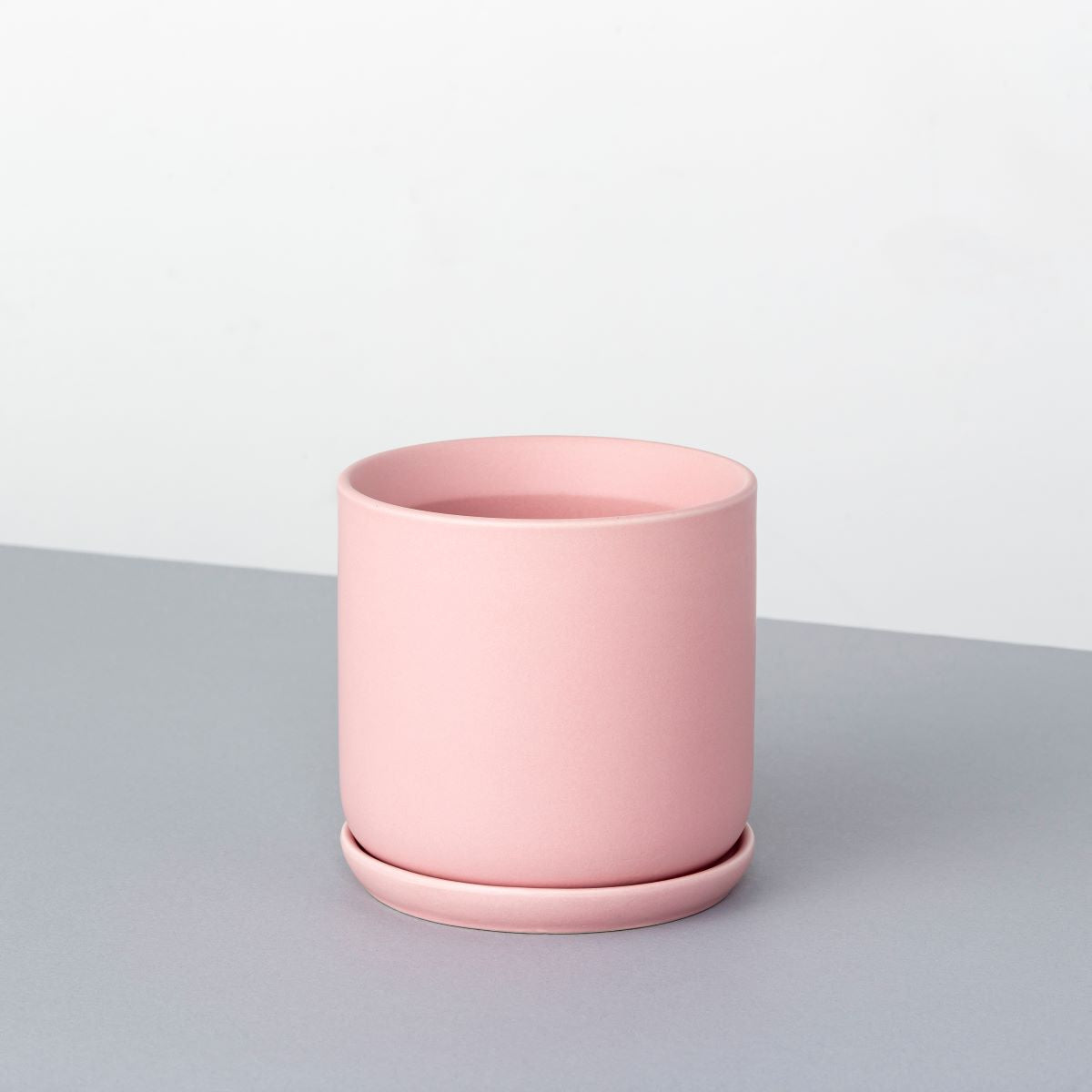 「素材」×「デザイン」 シンプルな鉢 シリーズ - Pink 4号