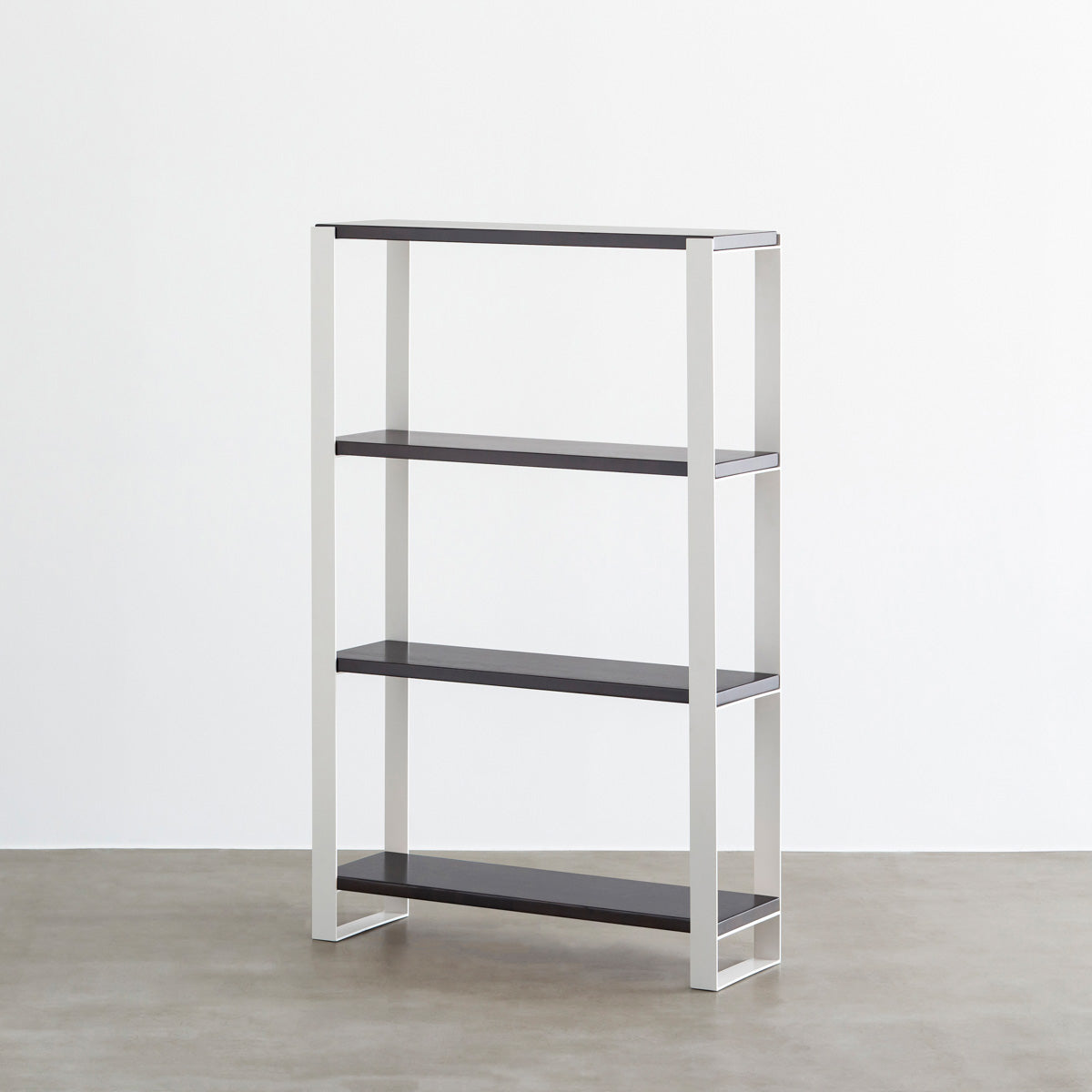 THE SHELF / ラバーウッド ブラックブラウン × White Steel